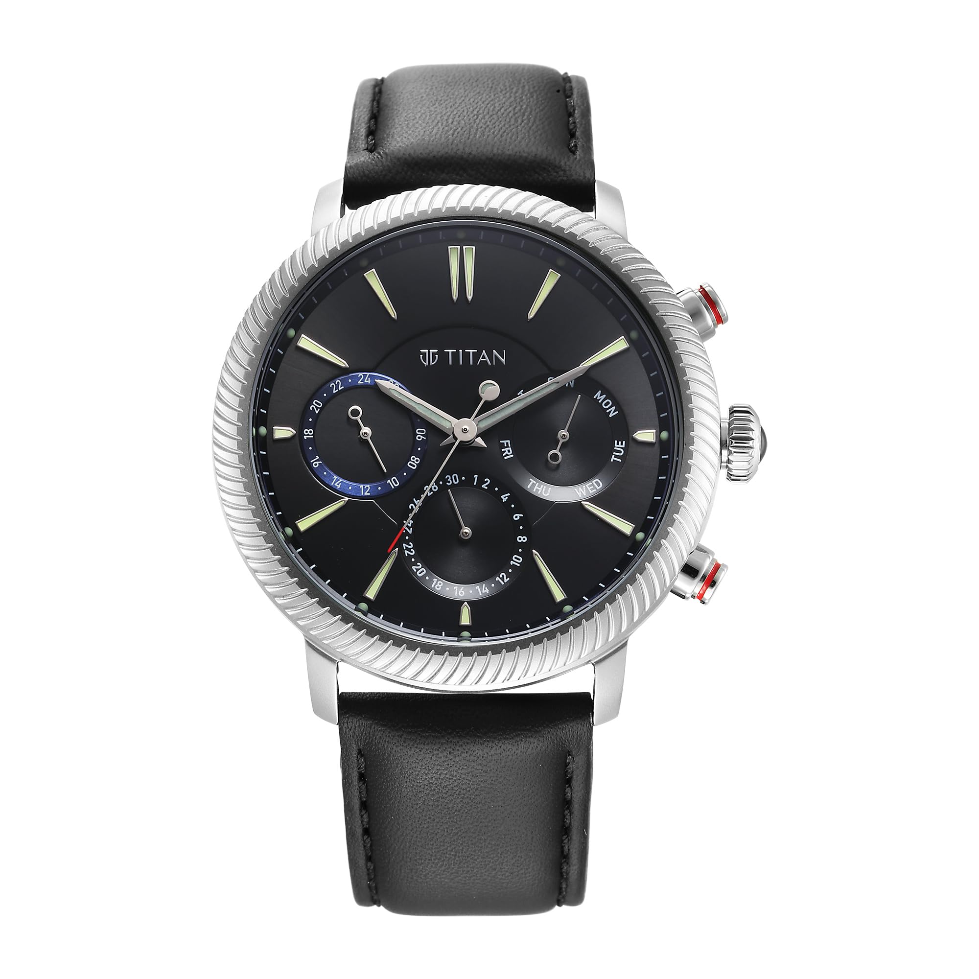 Titan Regalia Stellar Quartz Multifunction Black Dial Leather Strap Watch for Men-NS10012SL01 (B0CLRCLXW3) Amazon Price History, Amazon Price Tracker