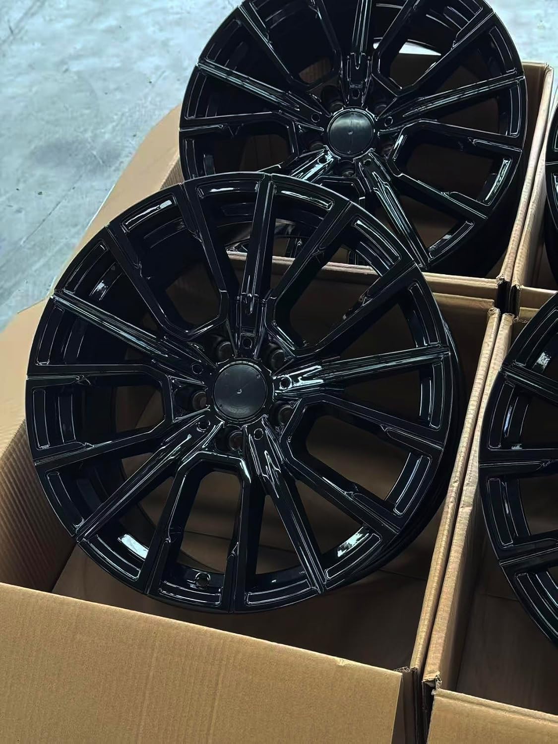 19” Wheels For BMW 7 Series 2016-2026 740i 740i xDrive 750i 750i xDrive 760i Set of 4 | 19x8.5 Front 19x9.5 Rear | Flow Forged Factory Style Alloy Rims | Gloss Black