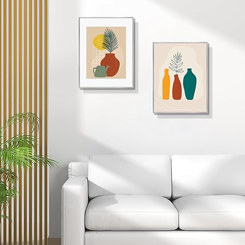 Vista 14 de Frametory - Marco de aluminio de 11 x 14 para fotos de 8 x 10 (en pulgadas), con paspartú marfil, de pared, con gancho de sierra, pestañas Bronce