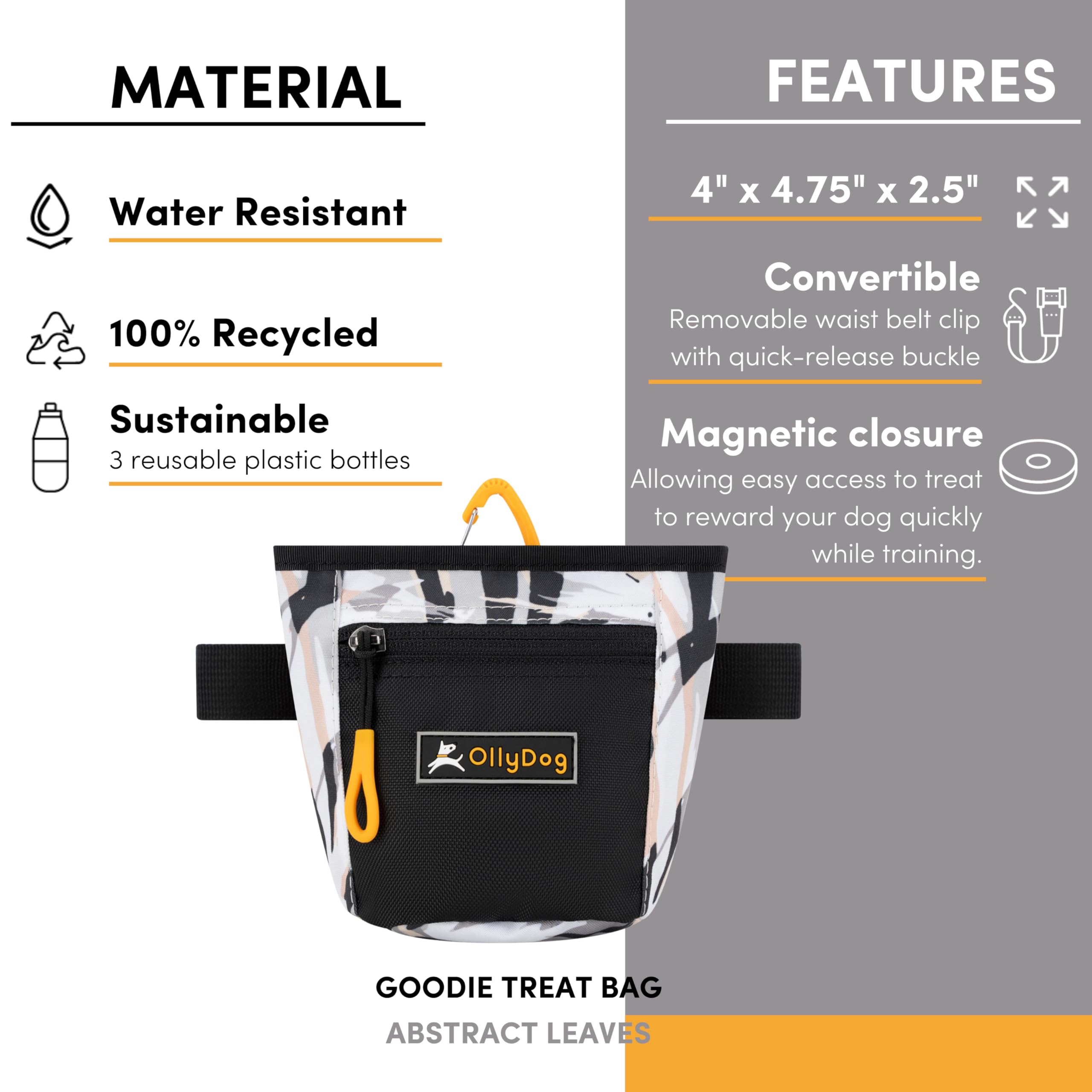 Clicker Dog Training The Trainers OllyDog Goodie Treat Bag, Dog