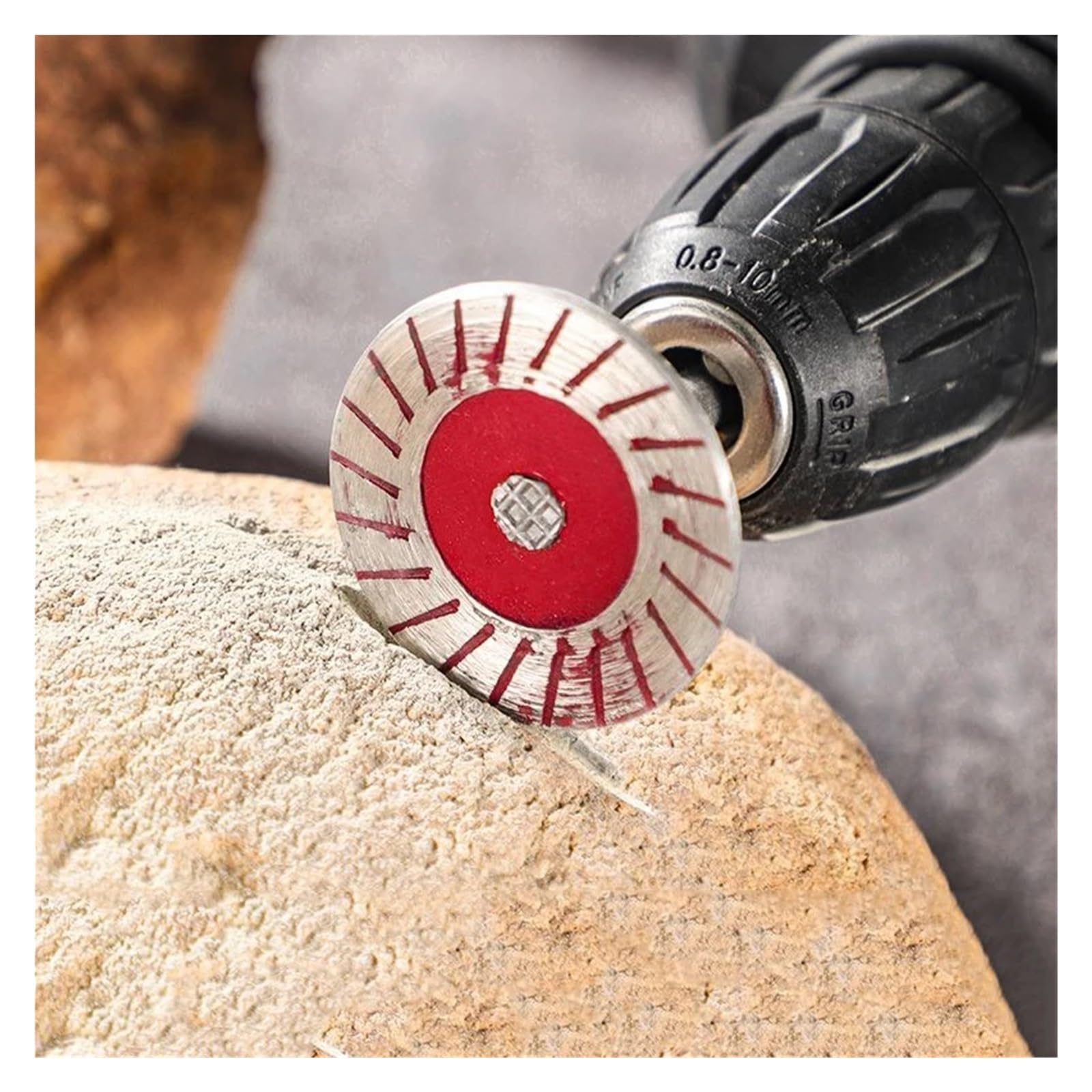 1/10 stücke Mini Kreissägeblatt Set Trennscheibe Holz Stein Granit Rad Drehwerkzeug(Red,10pcs)