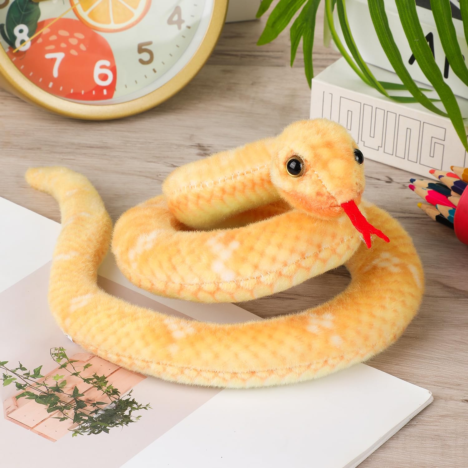 Peluche Serpiente Gigante De 190 Cm – Pitón Realista De Tela Suave, Ideal Para Bromas Y Decoración, Para Niños Y Adultos
