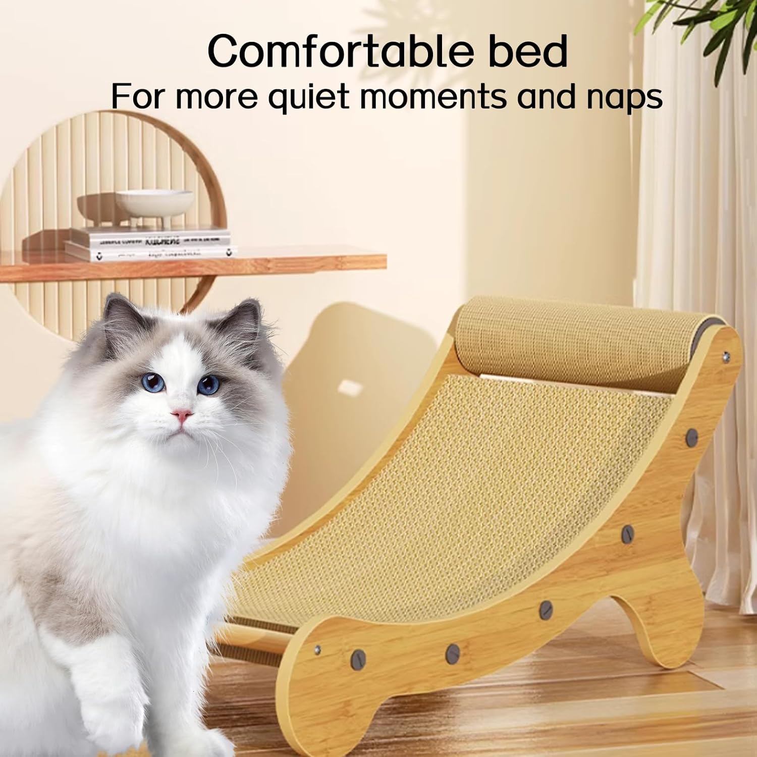 review Cat Couch Bed Pad, Cat Scratching Board Cat Sofa for Indoor Cats Scratcher Chaise Corrugated Cat Scratcher Bed Pet Toy (C)