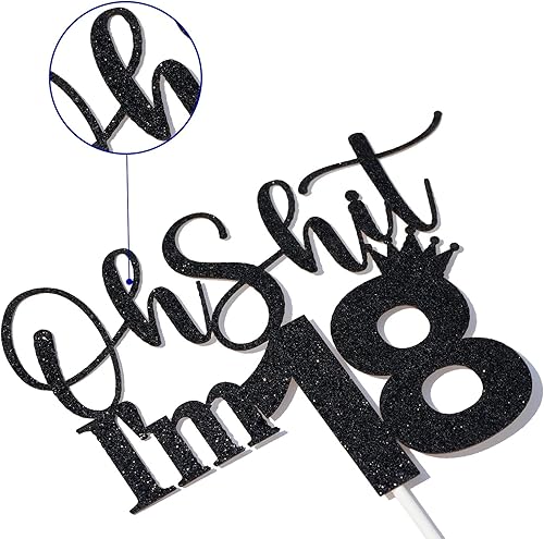 Miniatura 5 de Decoración para tarta de cumpleaños de 18 años, decoraciones de cumpleaños de Time To Adulto, saludos a los 18 años, divertidas decoraciones de