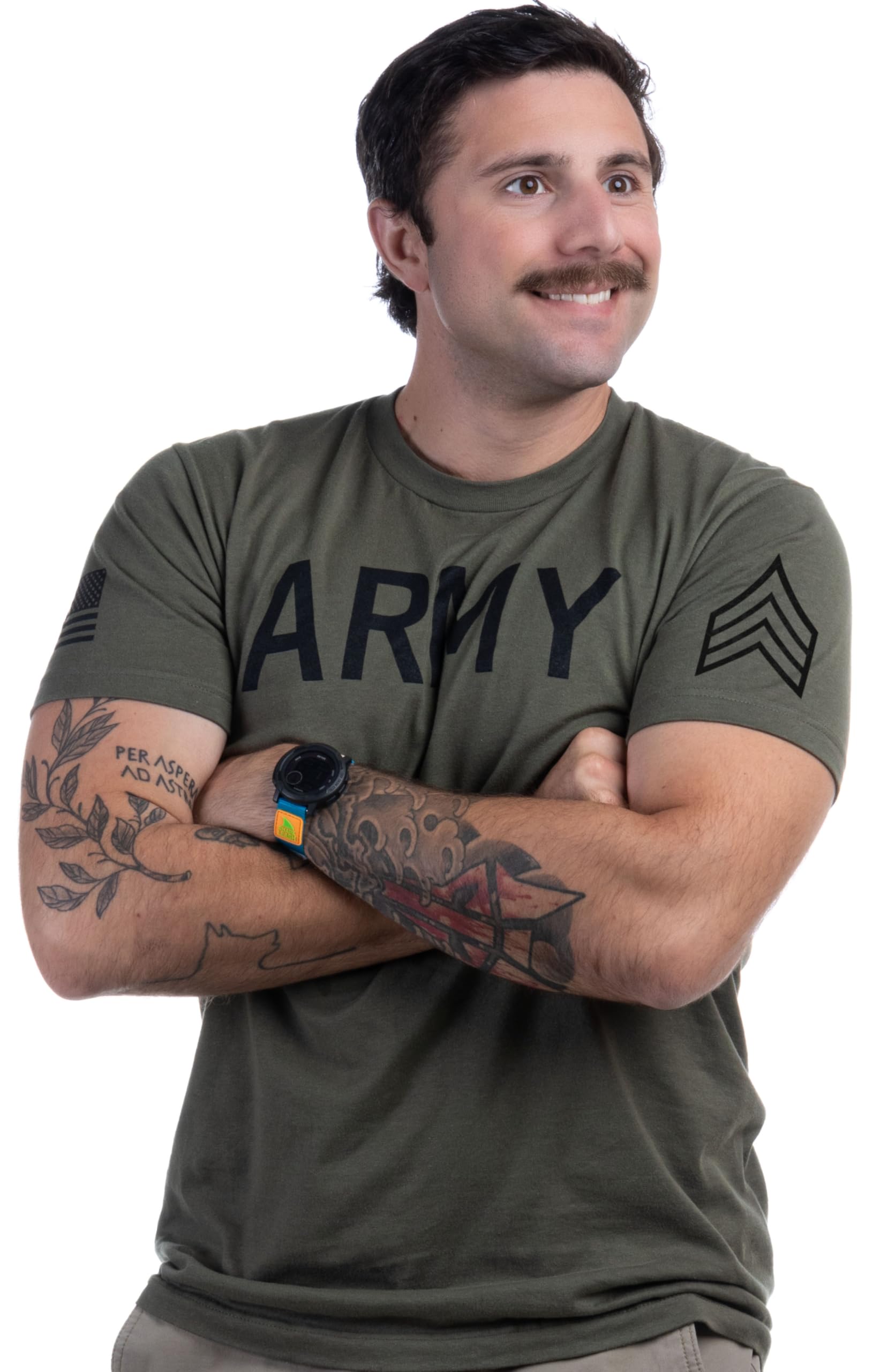 Army PT Style Shirt - U.S. Military Physical Training Infantry Veteran Workout T-Shirt