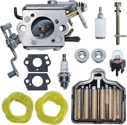 AUMEL C1M-W47 Carburador Aire Combustible Línea Ajustador Barra Kit Tuerca para Poulan Pro PP5020AV PP4818A Sierra 573952201,575296301