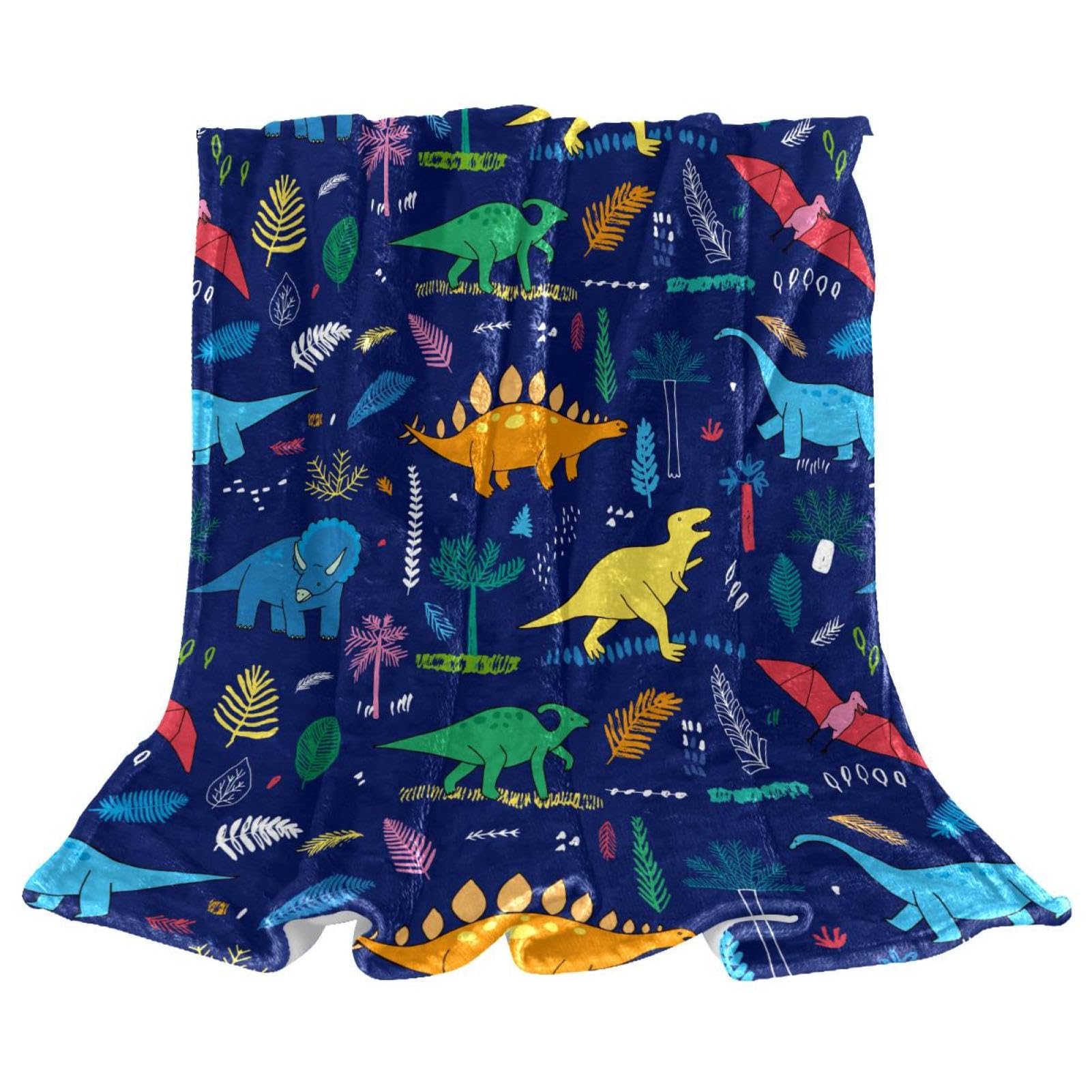 Couverture polaire dinosaures contre le froid plaid microfibre doux jeté de canapé isolant