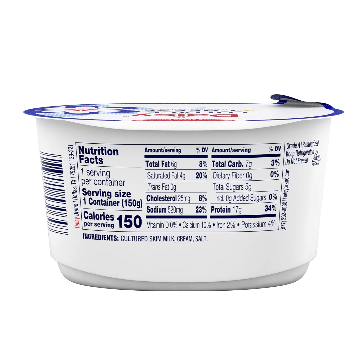Daisy Brand Single Service Twin Pack 4% Cottage Cheese, 10.6 Oz (Pack Of 2)