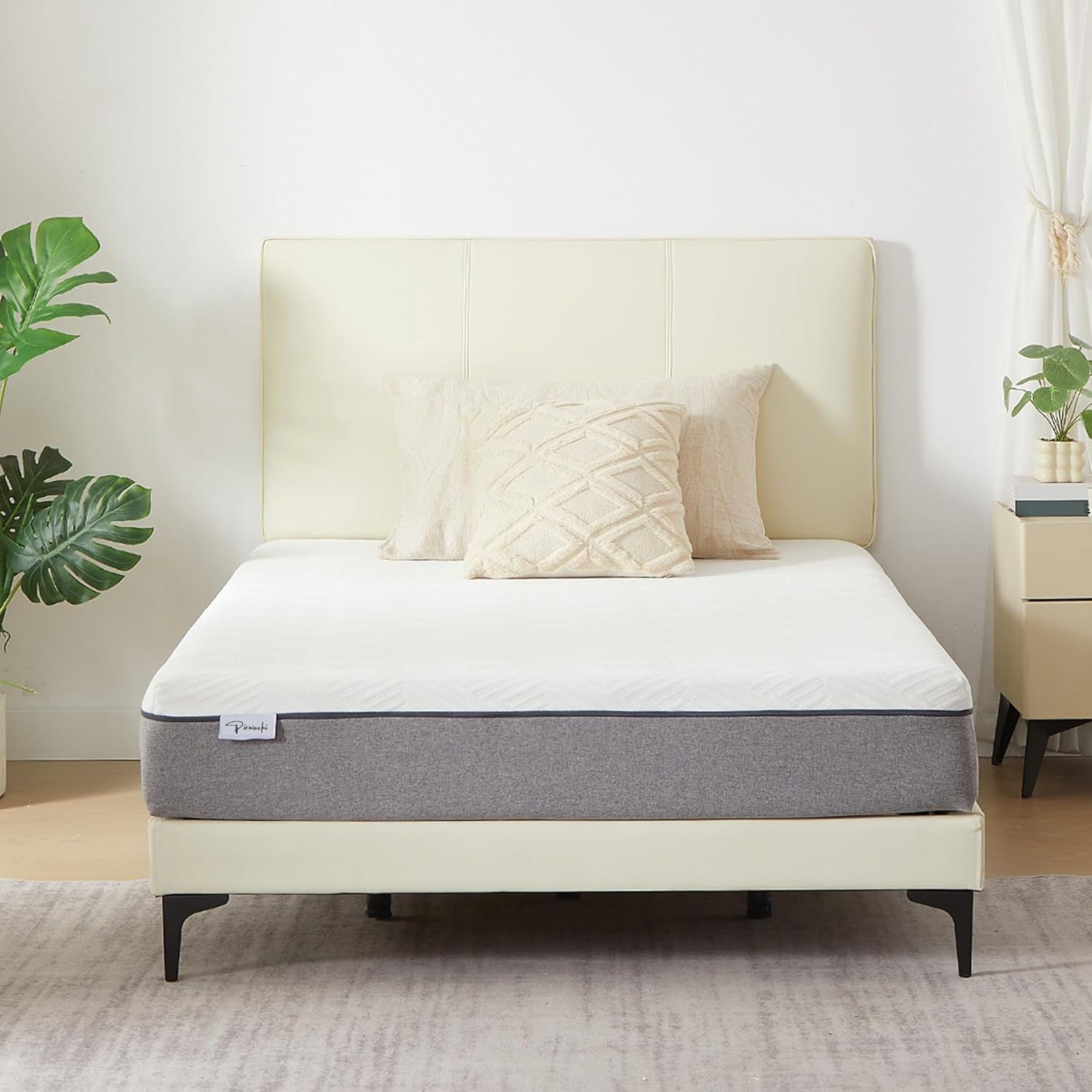 PicWooki Twin Mattress 6 Inch Memory Foam Twin Size Mattress in a Box with Washable Removable Cover Soft