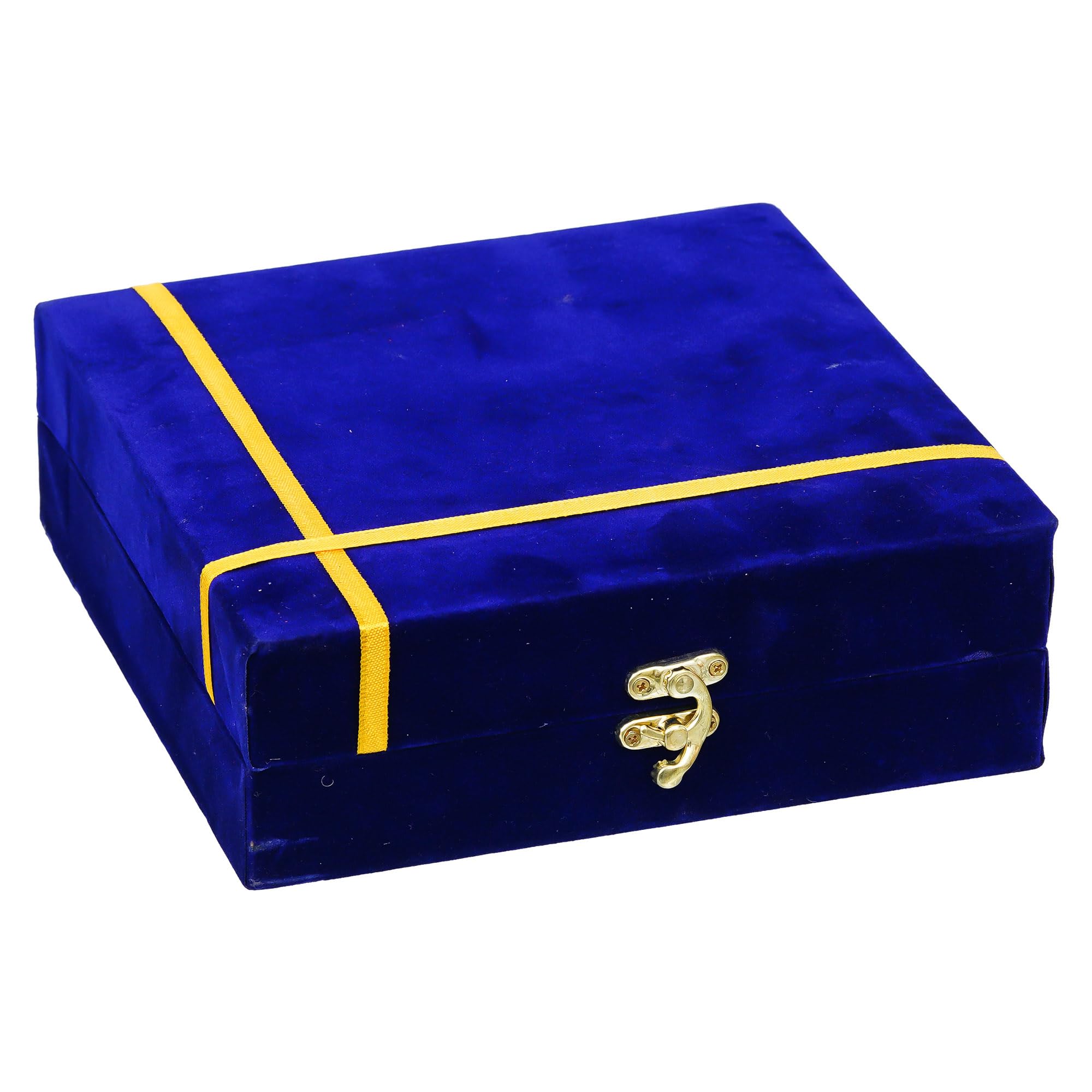 Webelkart Silver Plated Swastik Pooja Thali Set with Velvet Box for Diwali Poojan/Pooja Room/Diwali Gifting |ReturnGift,Thali Set for Puja (Silver) 3