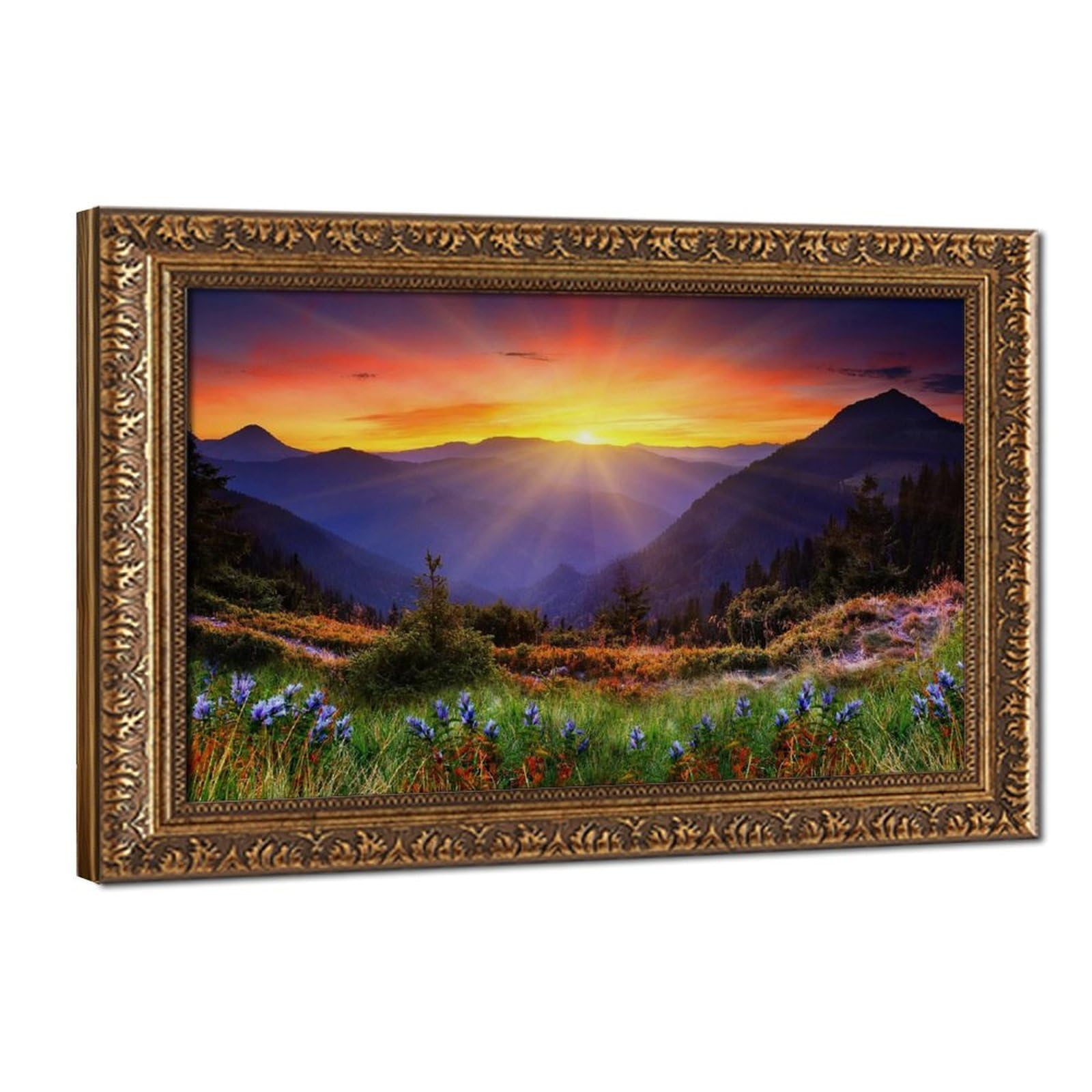 Bareronor Mountain View Poster Canvas Poster Bedroom Decor Landscape Office Room Decor Gift 16" L X 24" W
