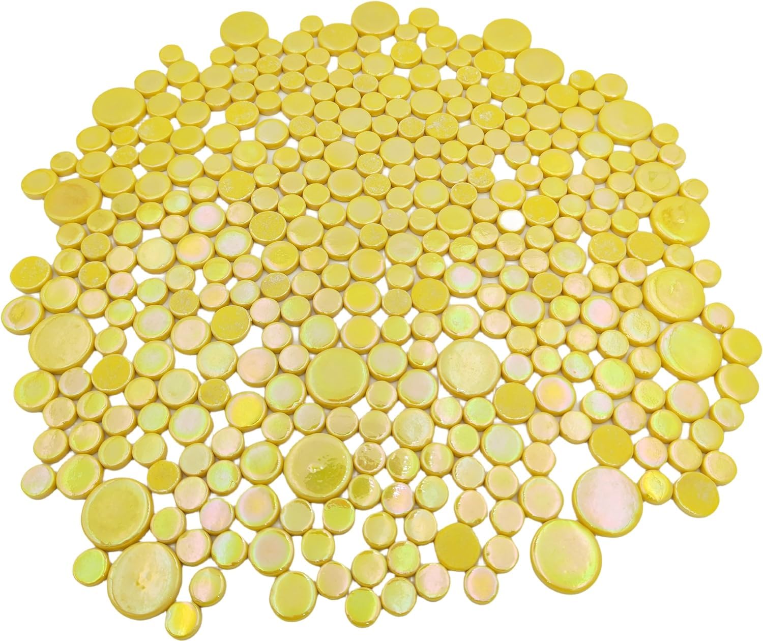 Piastrelle Mosaico Rotonde Iridescenti - 500g, Verde | Per Decorazioni Fai Da Te - Foto 4