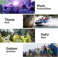 Vista 6 de Impermeable para niños, ponchos de lluvia reutilizables de emergencia para camping, senderismo, viajes, mochilero