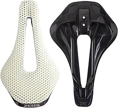 3D Printed Bike Saddle 150mm Light/Soft/Breathable/Waterproof Unisex Cushion Seat for City Bike, MTB, BMX, Gravel Bikes, Road Bike (Nylon-White)