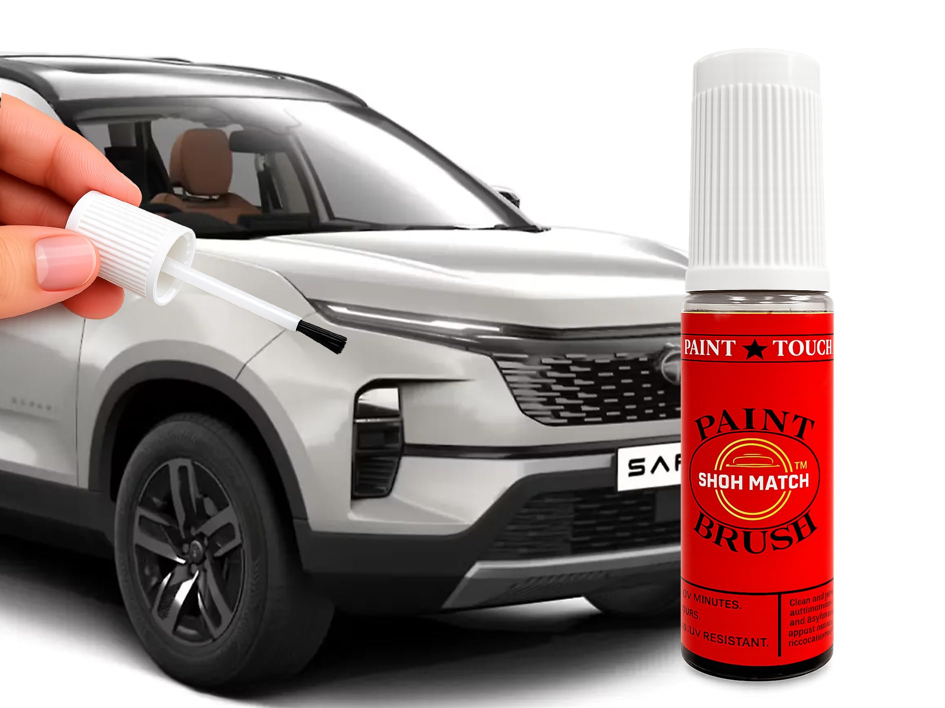 Show Match 2K Touch-Up Paint for Tata Safari – Scratch Remover Pen (Frost White(TAT9410)-picture-32