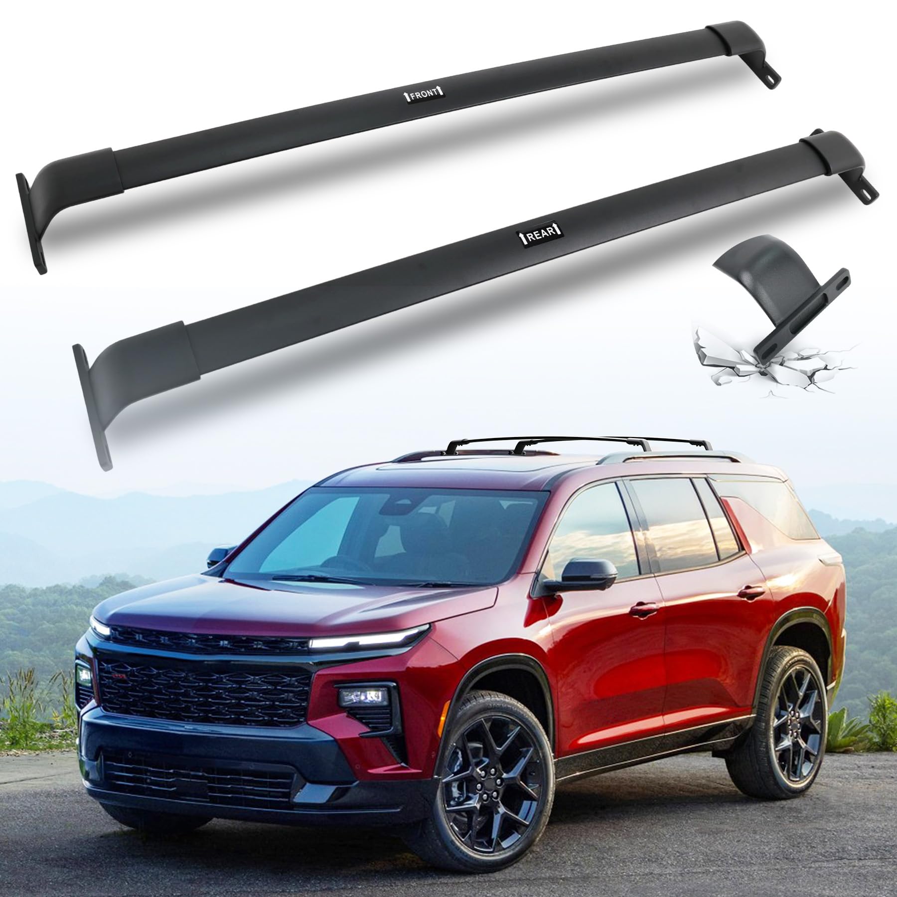 Roof Rack Cross Bars Fit for 2022-2026 Chevy Chevrolet Traverse