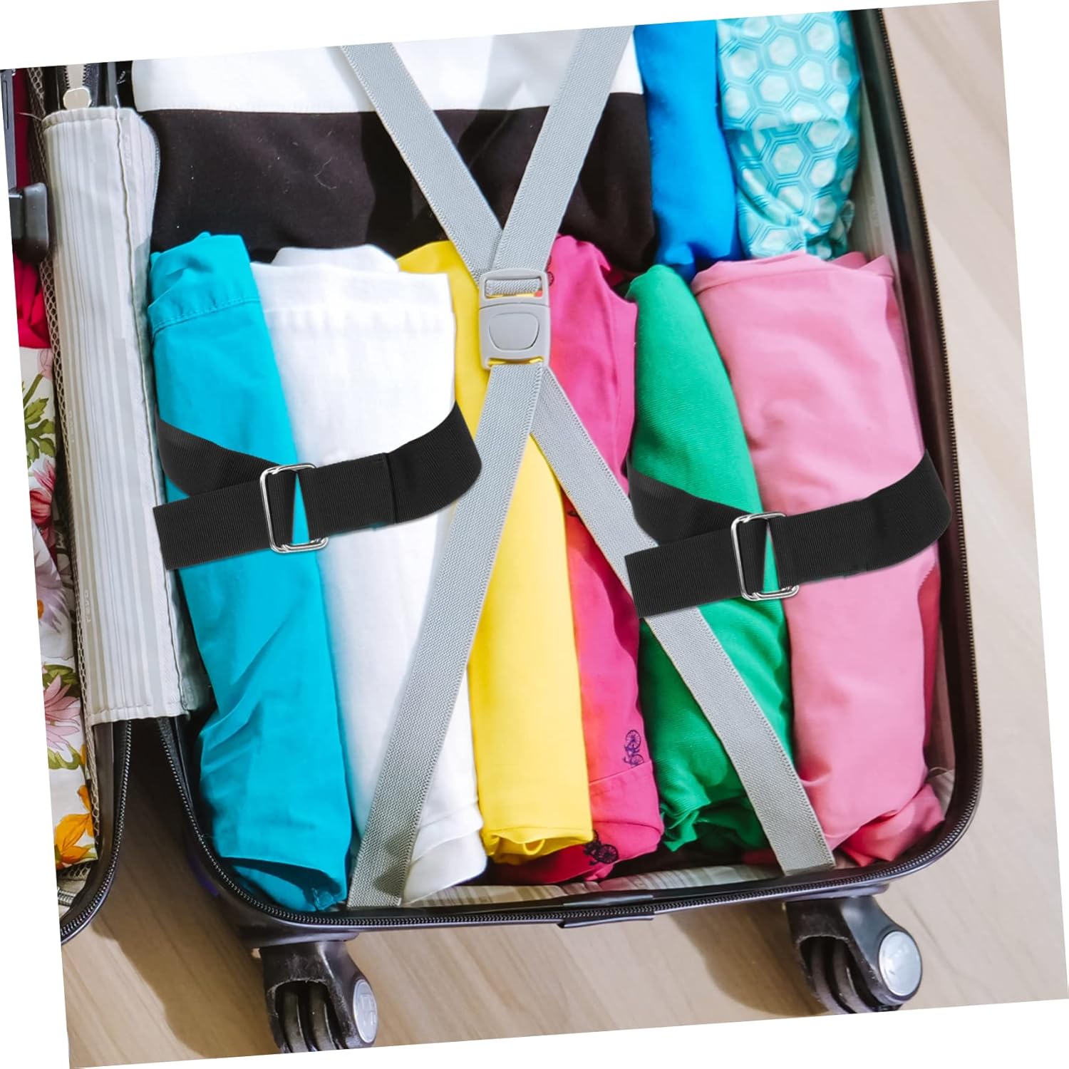 Flat Webbing Strap Cargo Tightening Belt Binding Belt for Luggage Bag Backpack