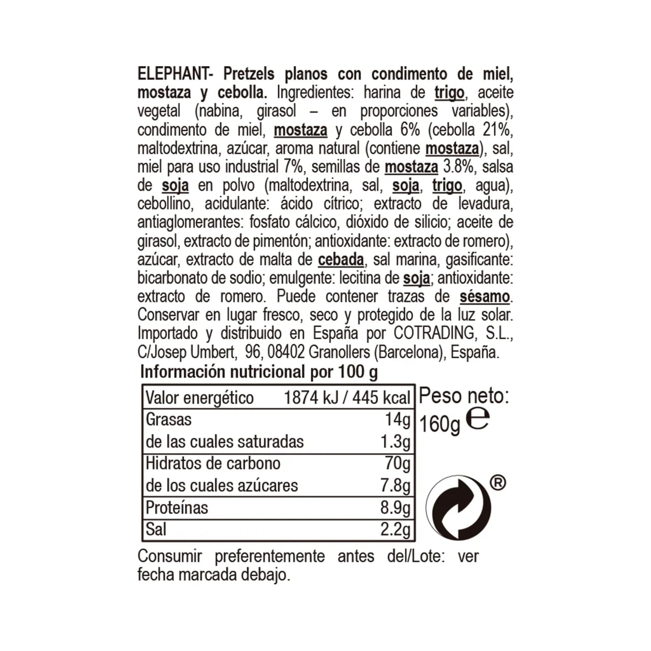ELEPHANT Brezel mit Honig-Senf 160 g 6er-Packung