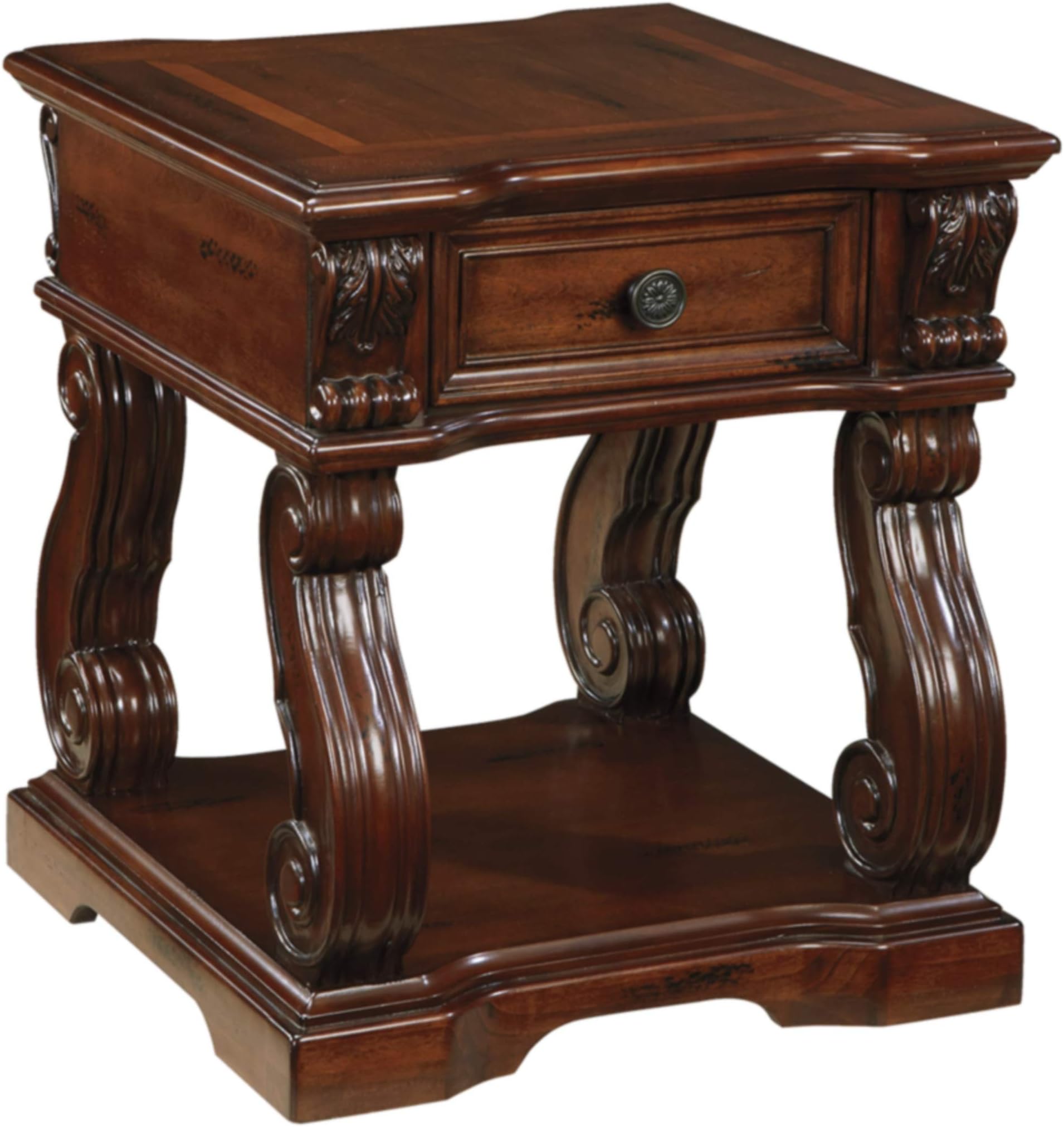 Signature Design by Ashley T869-2 Alymere Square End Table Rustic Brown