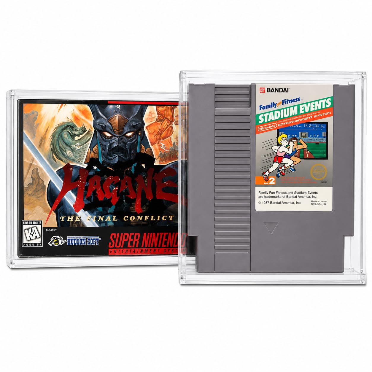 Akrylowa osłona wyświetlacza kompatybilna z Nintendo NES Games Cartridge – grubość 4 mm, odporna na kurz, promieniowanie UV i kwasy, kompatybilna z polowaniem na kaczki, Adventure Island, Mega Man