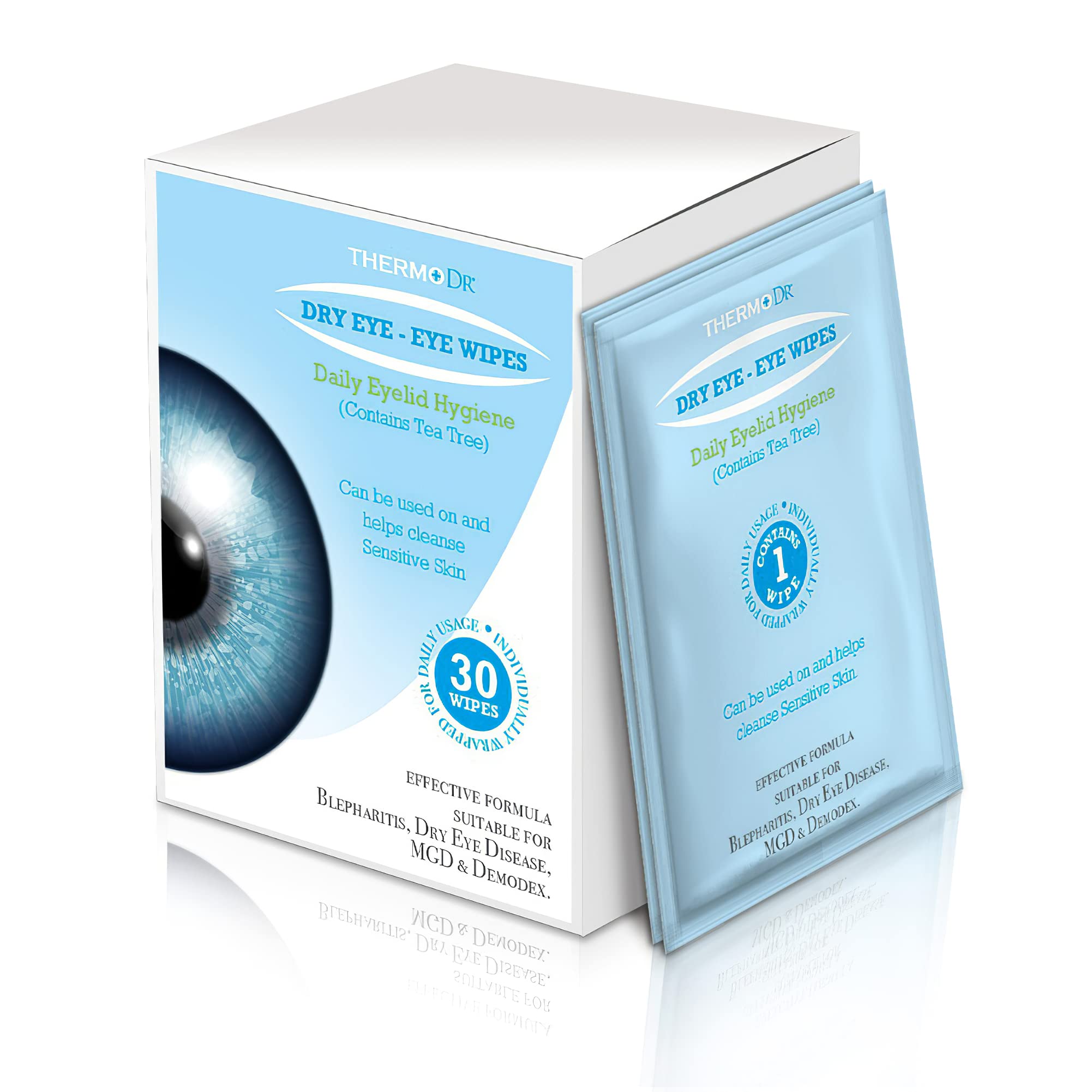 Buy ThermoDr's Dry Eye Premium Eyelid Wipes for Blepharitis and Dry