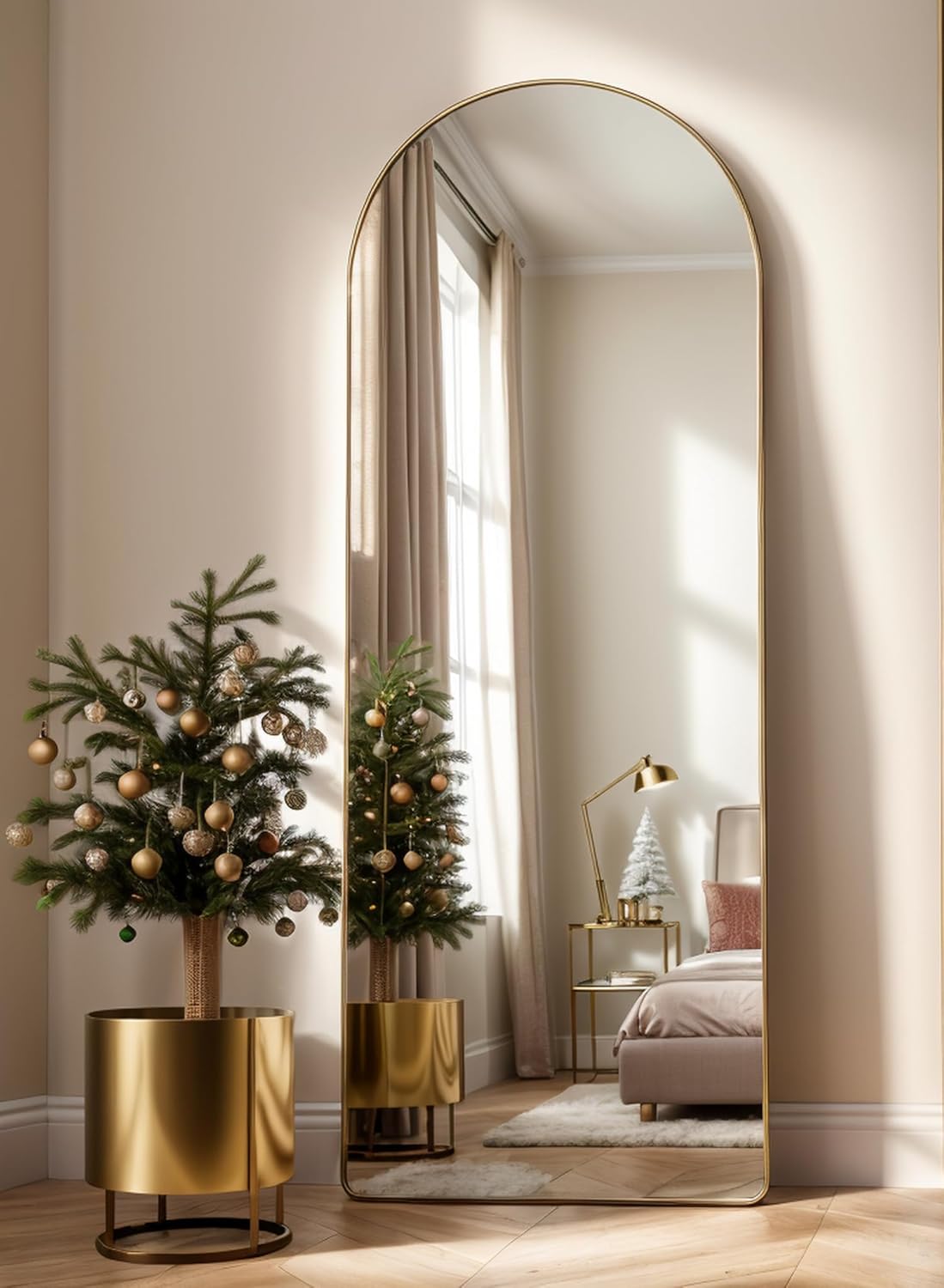 Amazon.com: Bogda 64 Inchx21 Inch Arched Full Length Mirror Gold Floor ...