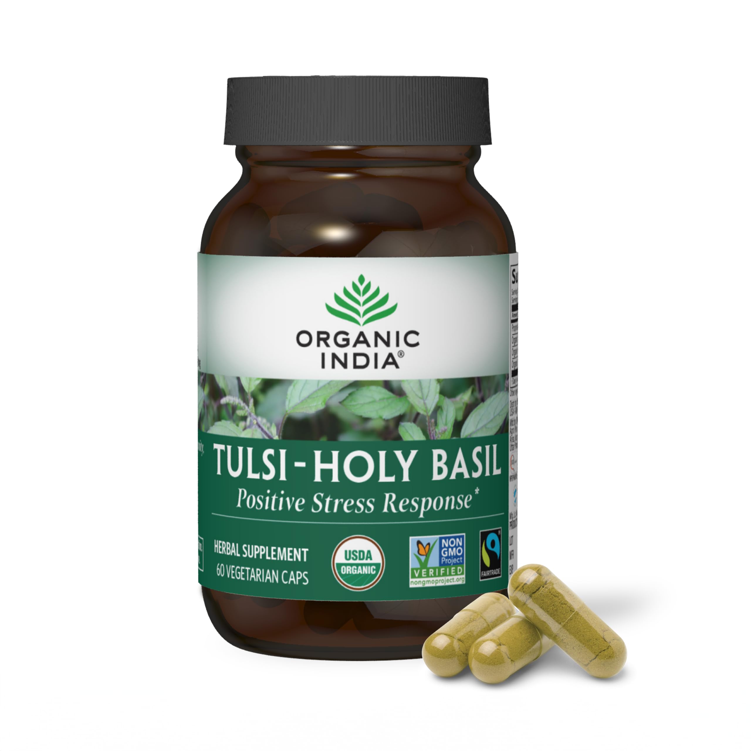 ORGANIC INDIA Tulsi Holy Basil Capsules, Immune Support, Vegan, 60 Capsules