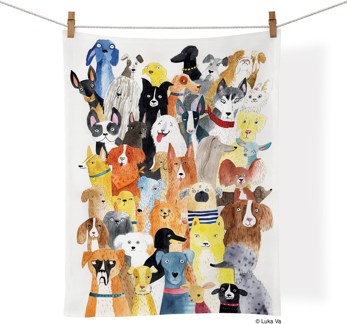 WerkShoppe Dog Park 100% Cotton Tea Towel - 100% Cotton