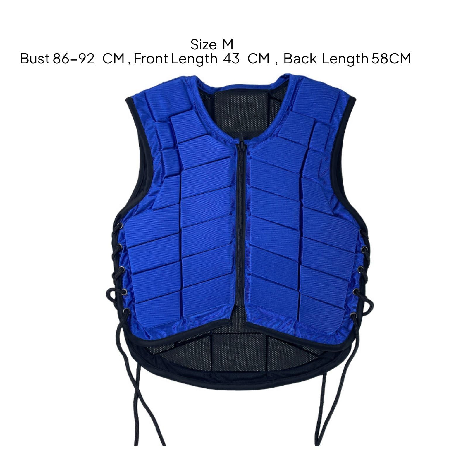 kowaku Gilet Equestre per Equitazione con Pannelli Imbottiti Vestito Protettivo per Cavallo Chiusura Zip Frontale vestibilità Personalizzabile Adatto per, Color to 16, M