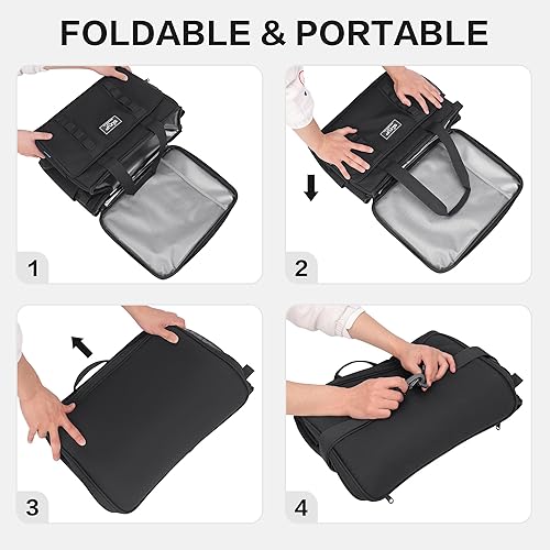 Miniatura 6 de SUNUP Bolsa térmica térmica con aislamiento de lados suaves, plegable, grande, ligera, hielera portátil a prueba de fugas para viajes, campamento,