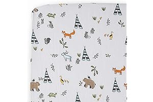 Little Unicorn Cotton Muslin Fitted Sheet: Snuggle Up with Woodland Wonders