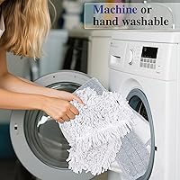 Vista 8 de 36" Commercial Mop for Floor Cleaning, Masthome Heavy Duty Industrial Mop with 3 Pads, Professional Microfiber Mops with 60'' Long Handle,Large Dust