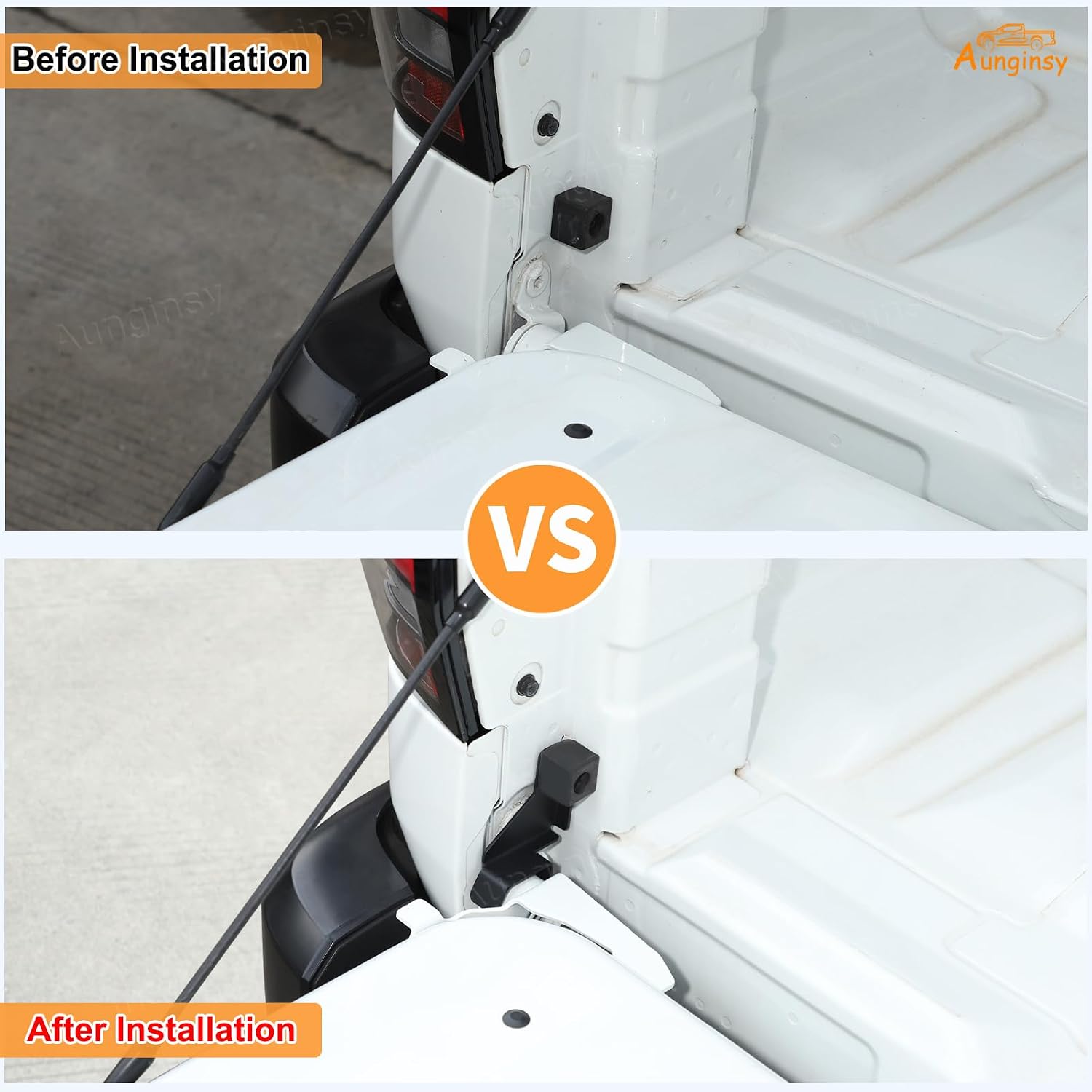 Aunginsy Car Tailgate Anti-Theft Lock Compatible with Nissan Frontier 2022-2026, Rear Trunk Door Left Side Tailgate Security Device Truck Bed Tail Gate Lock Protector Exterior Accessories
