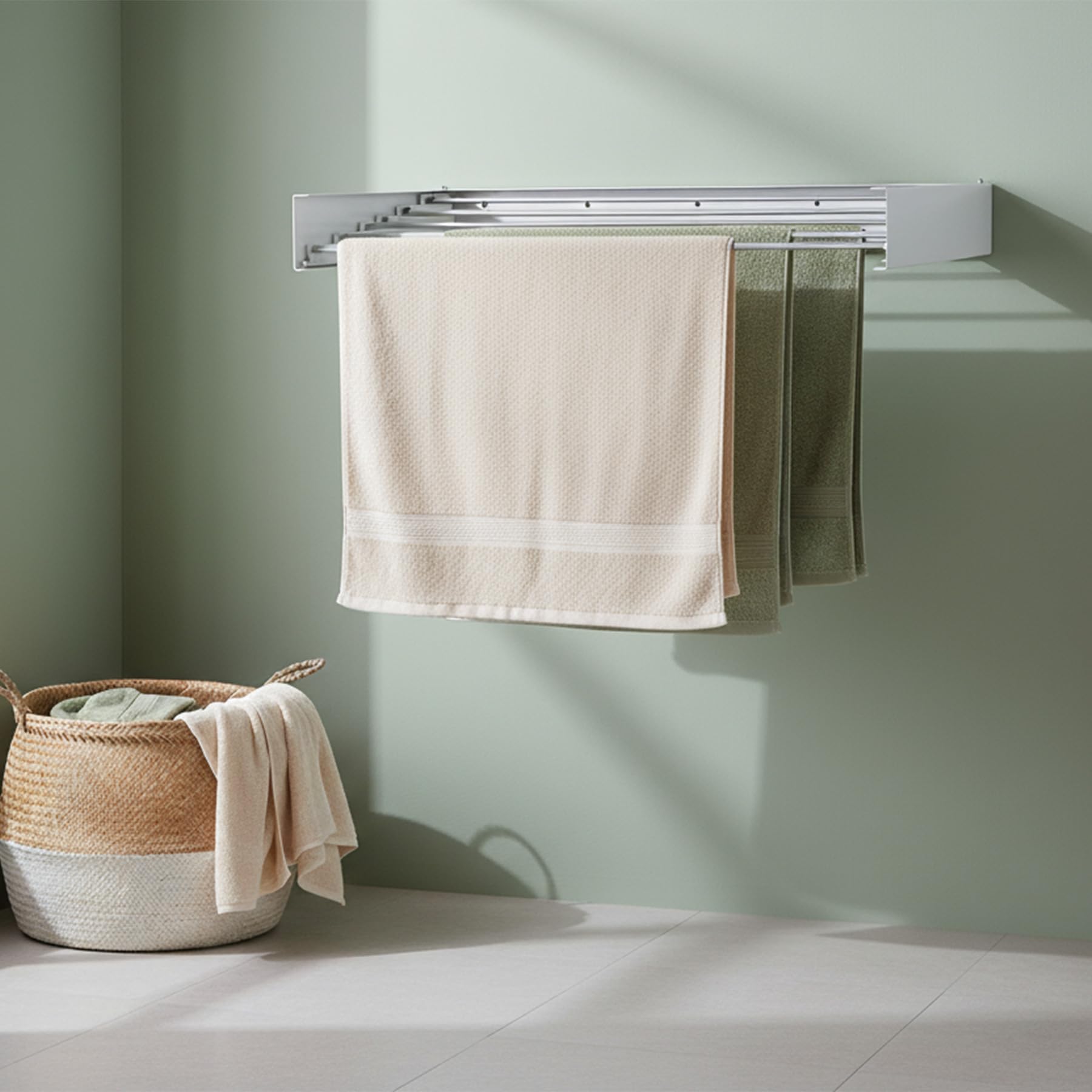 foxydry Hide - Tendedero de pared, para balcón, exterior, interior, plegable, color blanco (edición limitada), 121 cm