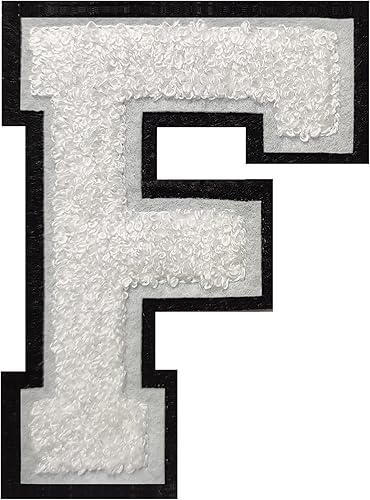 Miniatura 108 de 2 parches de letras de felpilla termo-adhesivas de 4.5 pulgadas, parches de letras universitarias con puntada de felpilla roja/blanca para ropa (H)