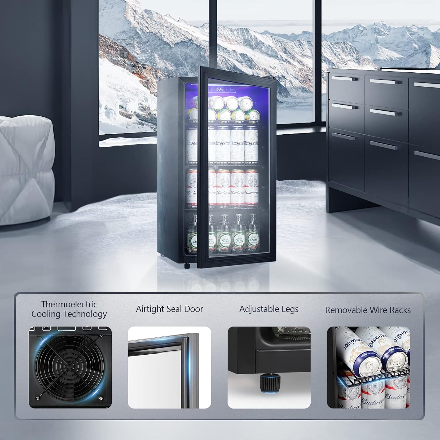 Havato Refrigerator Freestanding Electronic Temperature