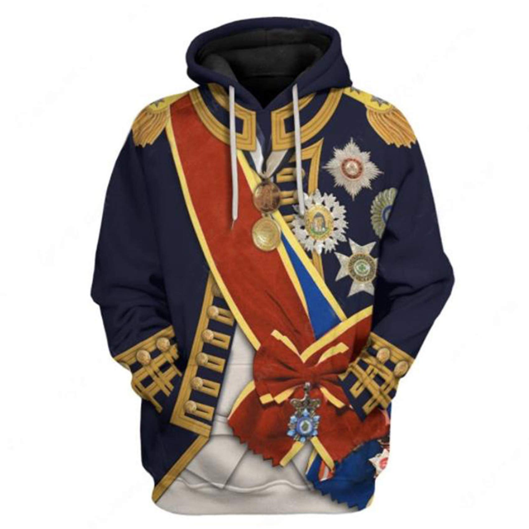 Uyecos Historical Hoodie Revolutionary War Uniform Top