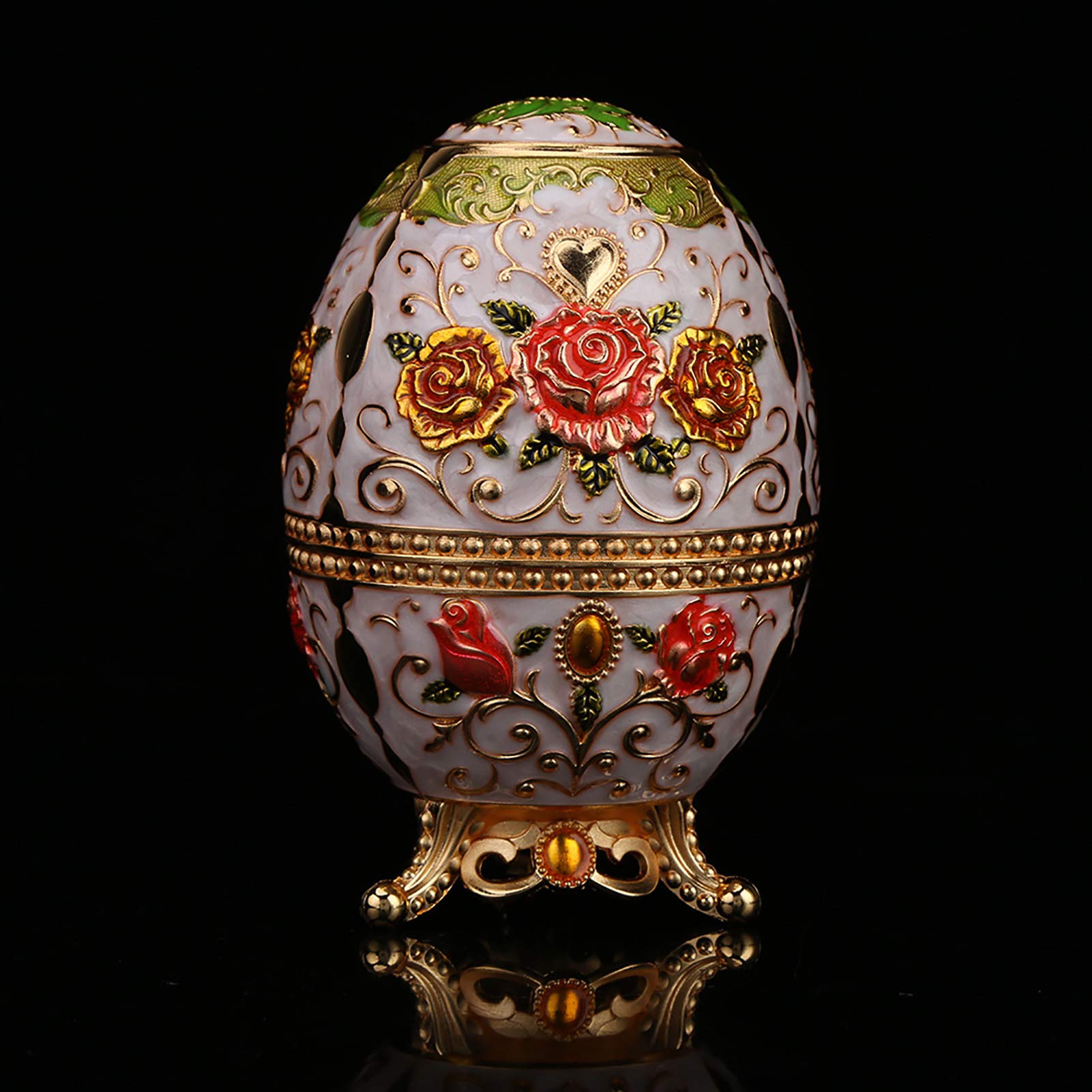 Metal Tin Alloy Toothpick Holder Flower Pattern Hand Press Toothpick Dispenser to dispense. Fully. open. and. on. Easy. simply. desk.. the. (Golden Pink Flower)