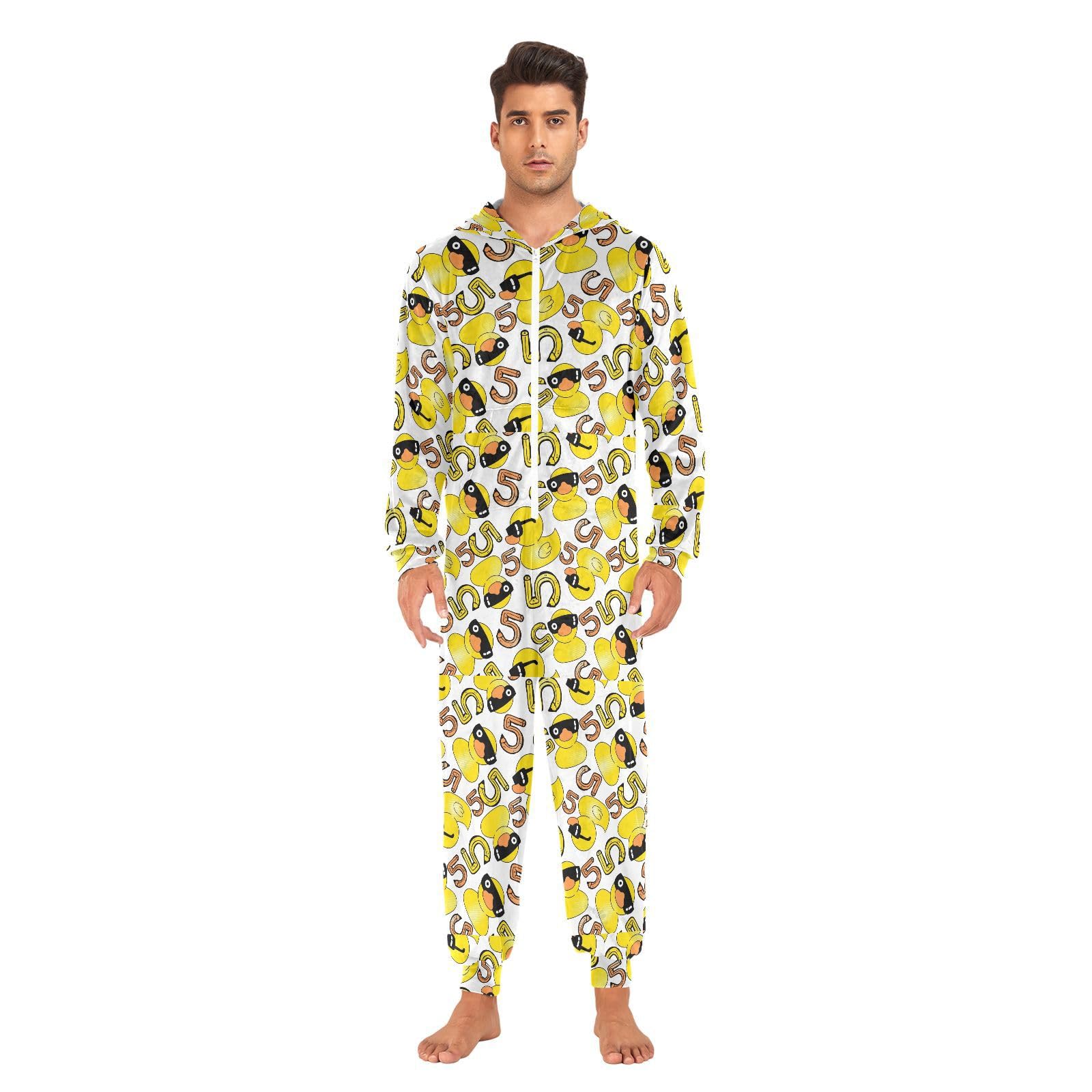 junzan Yellow Duck Adult Onesie Onesie piżama dla dorosłych zabawna cosplay bielizna nocna