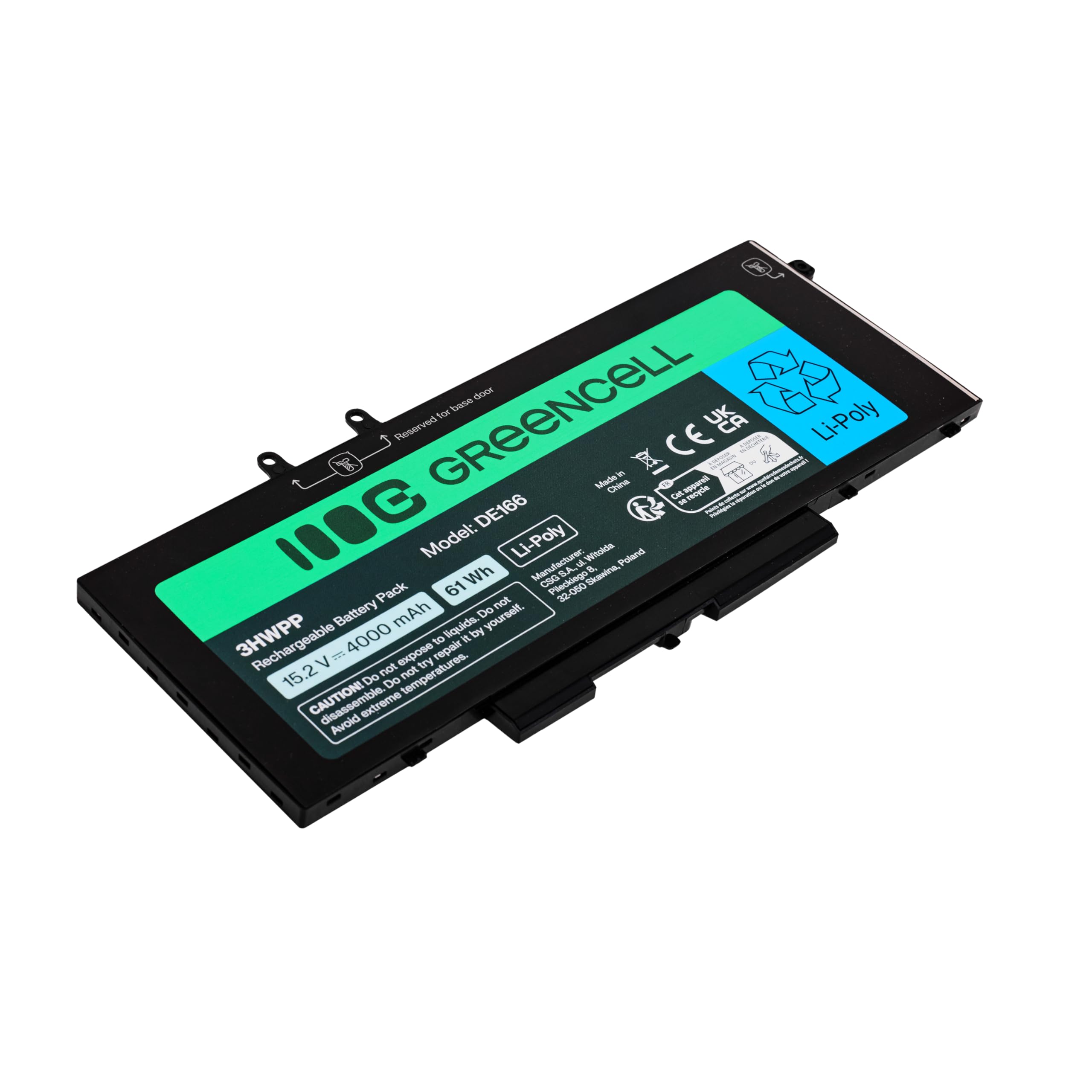 Green Cell SR03XL - Batería de polímero de Litio para portátil HP Pavilion Gaming 15-cx0000, 15-cx0000nb, 15-cx0000nb, 15-cx0000nk, 15-cx0000nk, 15-cx00010, Larga duración, Ajuste preciso