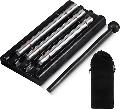 Campana de meditación para el aula, trío para profesor, campana de mano de tres tonos para gestión de atención plena, recordatorio de instrumentos