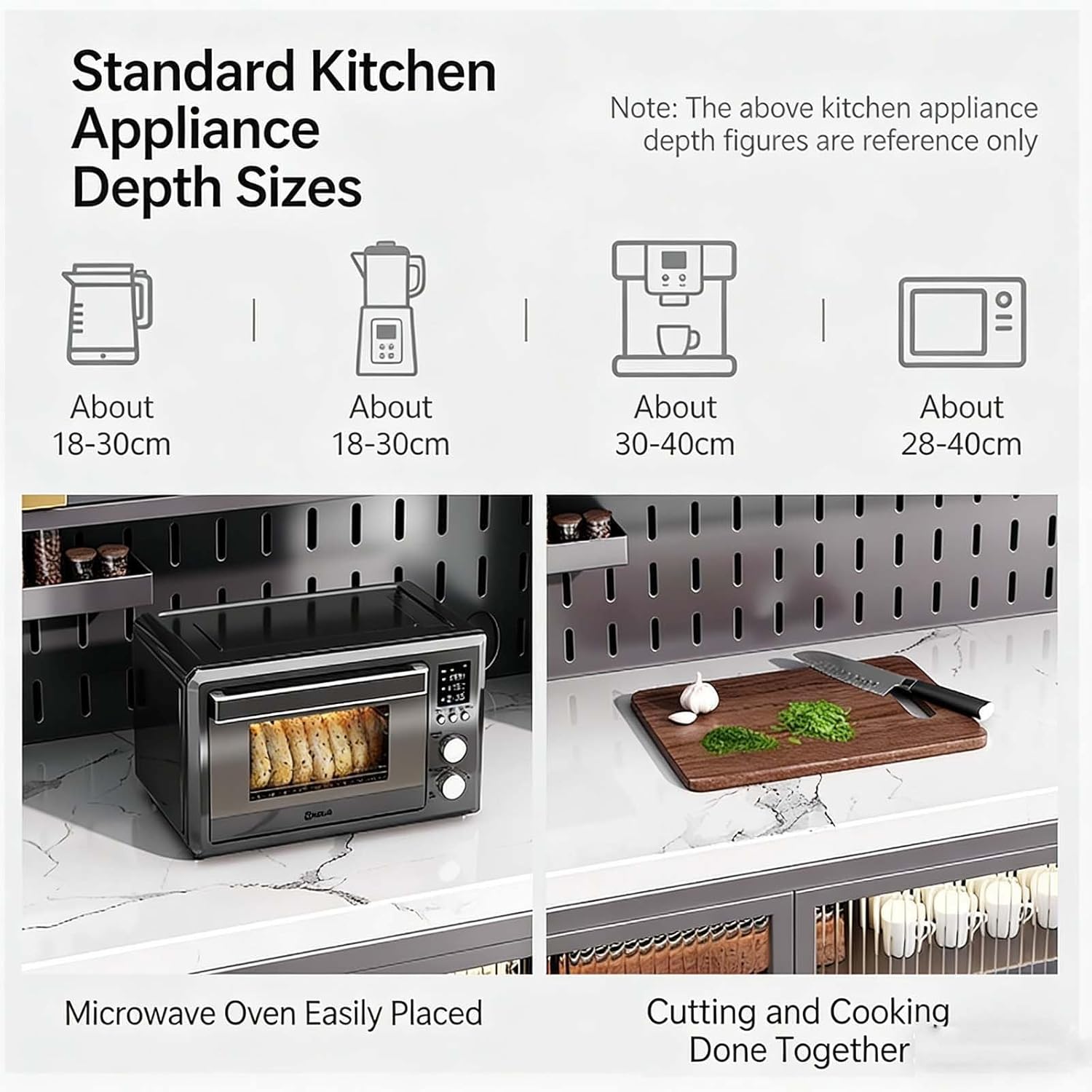 6-Tier Multifunctional Kitchen Storage Rack with Flip Door Cabinet, Microwave Stand & Countertop, Quick Assembly, Black, 31.5"x16.5"x60.6" - Perfect for Appliances & Organizing