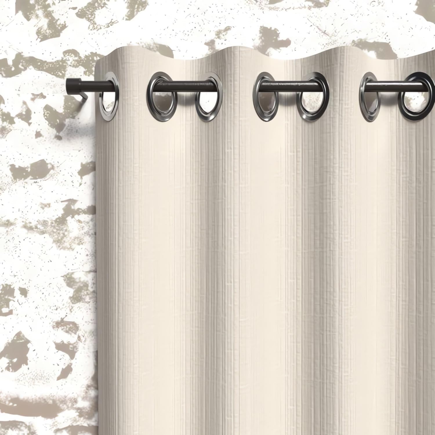 Soleil d'ocre, Boheme Insulated Curtain with Eyelets 135 x 250 cm Linen