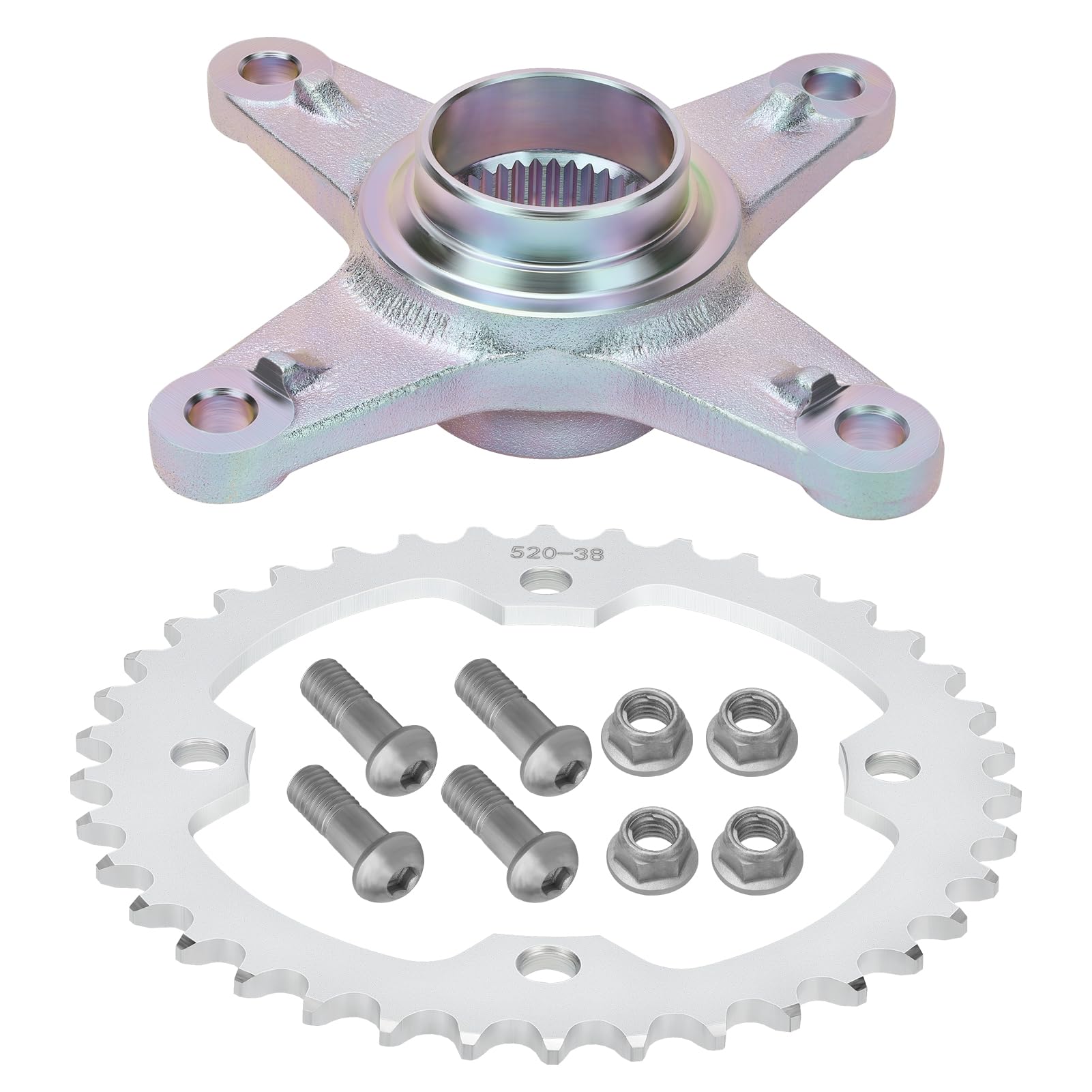 Kettenrad Hinterachse & Nabenhalter Satz Passend für Yama-ha YFZ450 Raptor 700 2004-2024 1S3253860000 5TG253860000 5TG254381000