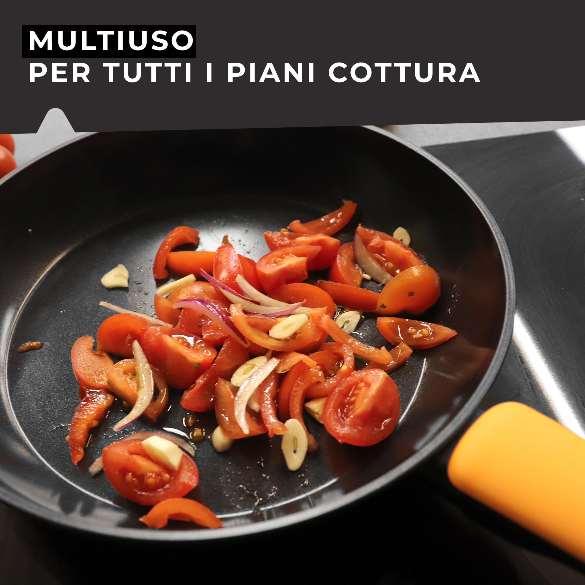 Wok In Alluminio Forgiato Fackelmann Ø28cm - Senza PFAS, Rivestimento Antiaderente, Per Tutti I Piani Cottura Compresa Induzione - Foto 3