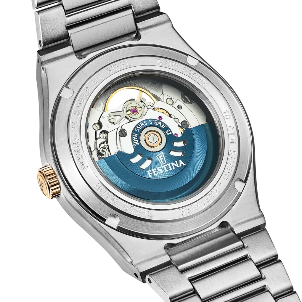 Festina Swiss Made Uhr Automatik Herren aus Edelstahl 316l