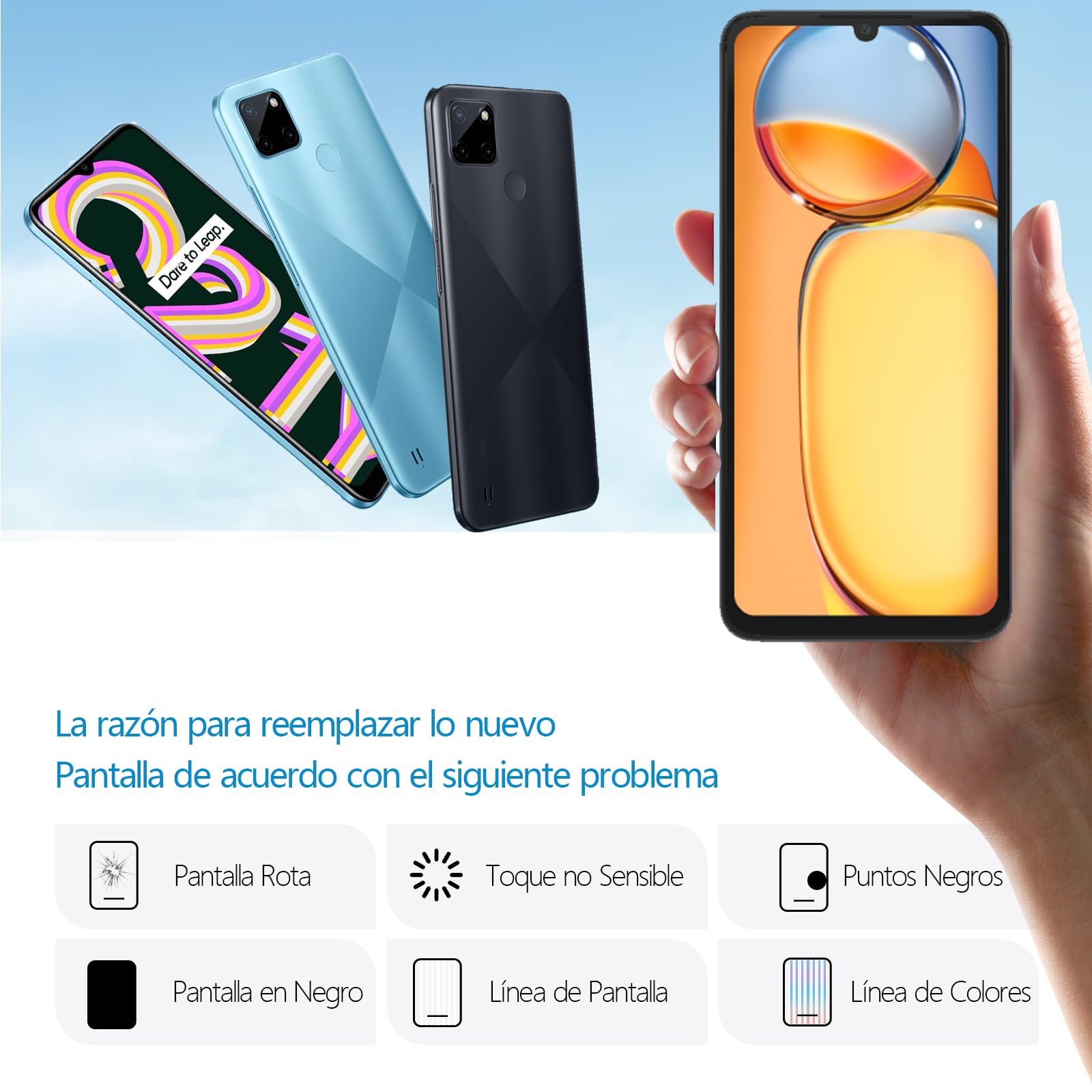 RongZy Pantalla para Xiaomi Redmi 13C Pantalla Táctil LCD Kit de Pantalla de Repuesto Ensamblaje Digitalizador de Reemplazo con Herramientas(Negro con Marco)