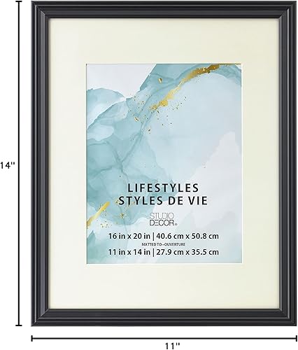 Miniatura 4 de Marco grande negro con paspartú, Lifestyles de Studio Décor