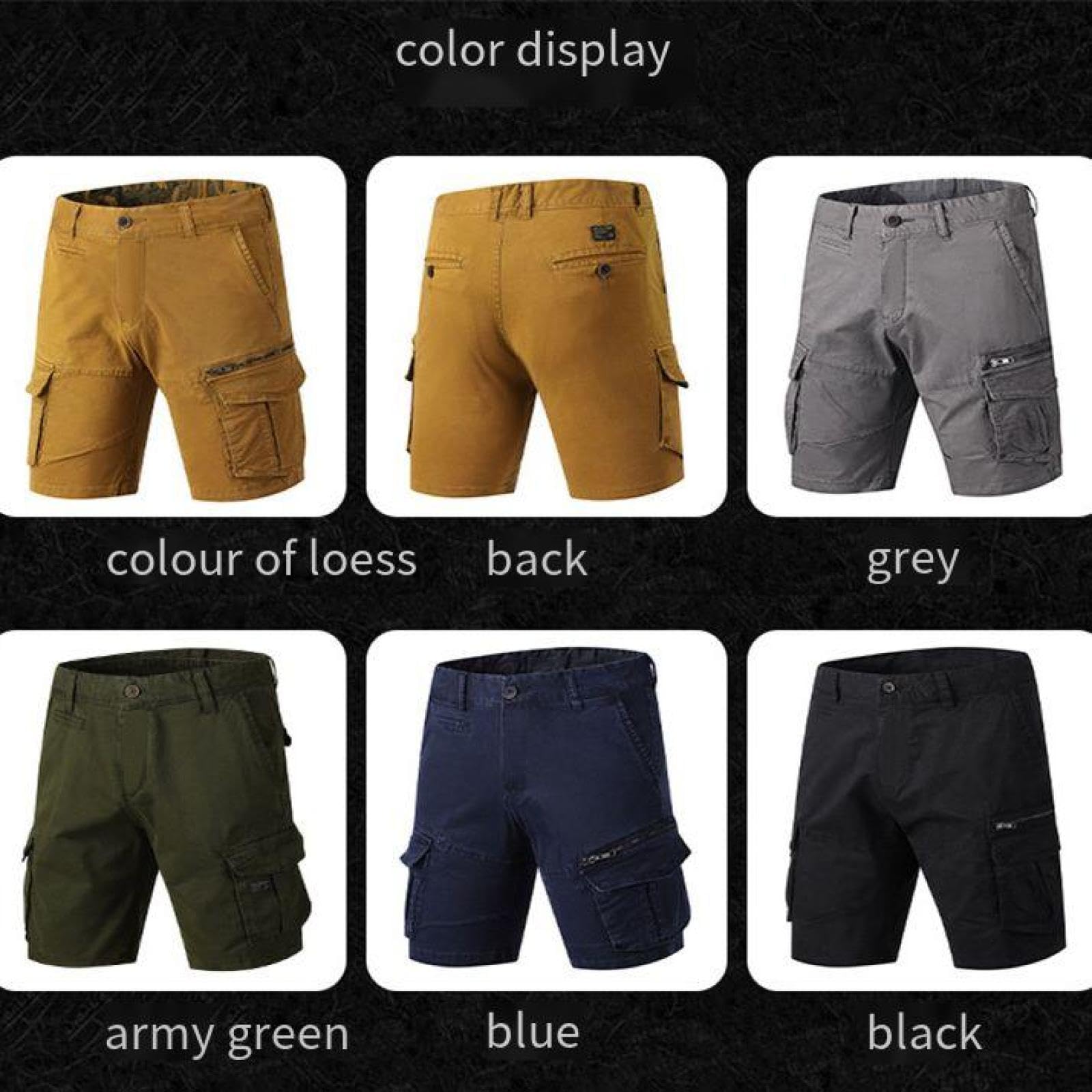 Pantaloncini Short Uomo Pantaloncini da Lavoro retrò da Uomo Versatili Pantaloni da Lavoro Casual