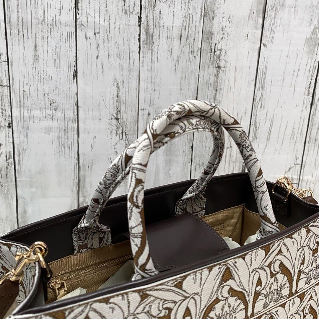 Amazon.co.jp: ミュシャ トートバッグ ジャガード 総柄 レザー 2way  